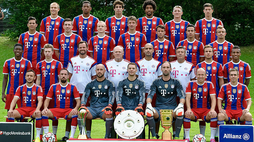Das Bayern-Mannschaftsfoto der Saison 2014/15.