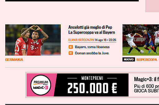 La Gazzetta dello Sport: "Ancelotti schon besser als Pep! Der Supercup geht an Bayern"