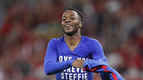 Raheem Sterling traf für England in Budapest.