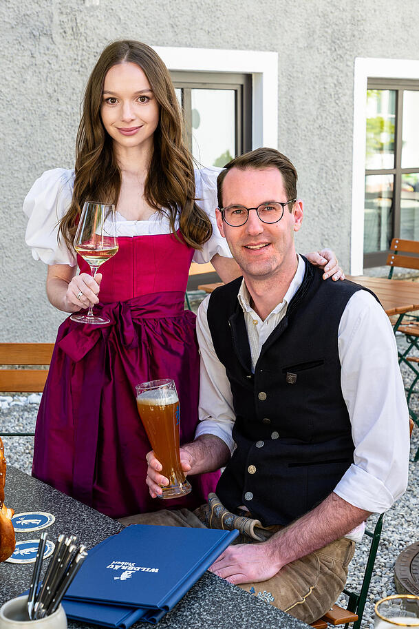 Gastronom Sebastian Wolf mit seiner Frau Anna. Gastronom Sebastian Wolf mit seiner Frau Anna.