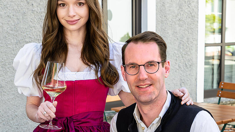 Gastronom Sebastian Wolf mit seiner Frau Anna. Gastronom Sebastian Wolf mit seiner Frau Anna.