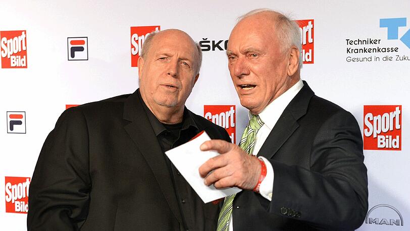 Die Freunde Reiner Calmund und Udo Lattek bei der Verleihung der "Sport Bild"-Awards in Hamburg 2012. Die Freunde Reiner Calmund und Udo Lattek bei der Verleihung der "Sport Bild"-Awards in Hamburg 2012.