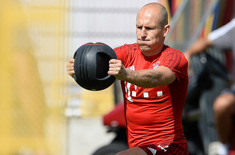 Schwitzen und schuften fürs Comeback: Arjen Robben.