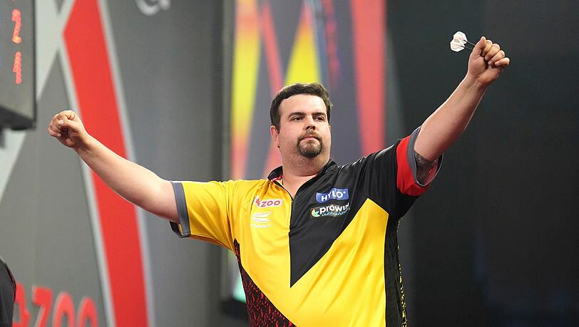 Hat sich bei der Darts-WM ins Halbfinale gespielt: Gabriel Clemens.
