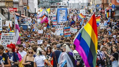 Gesteckt voll war's beim CSD letztes Jahr. Über eine halbe Million Menschen haben an der Politparade teilgenommen, 181 Formationen waren angemeldet. Heuer sind es sogar 210 Organisationen. Das Motto: Vereint in Vielfalt - gemeinsam gegen Rechts.