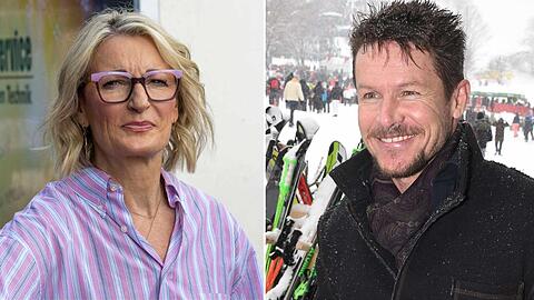 Monika Gruber nimmt Abschied von Felix Baumgartner.
