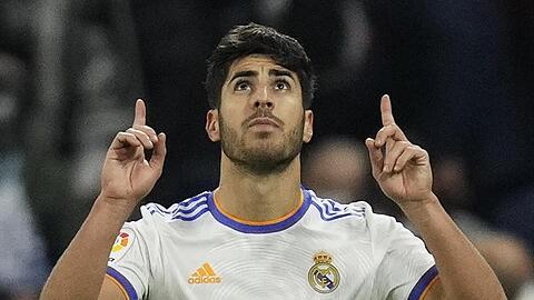 Marco Asensio von Real Madrid jubelt nach seinem zweiten Treffer.