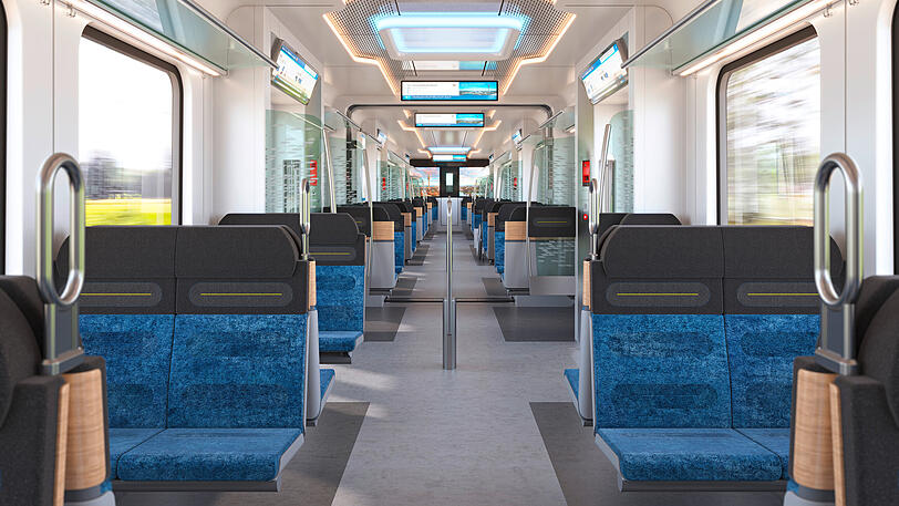 Die neuen Münchner S-Bahnen von innen.