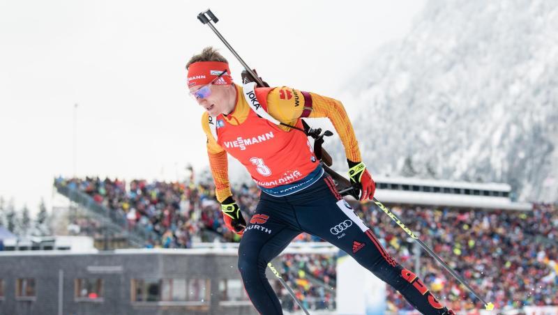 Biathlet Benedikt Doll aus Deutschland in Aktion. Foto: Matthias Balk/dpa Biathlet Benedikt Doll aus Deutschland in Aktion. Foto: Matthias Balk/dpa