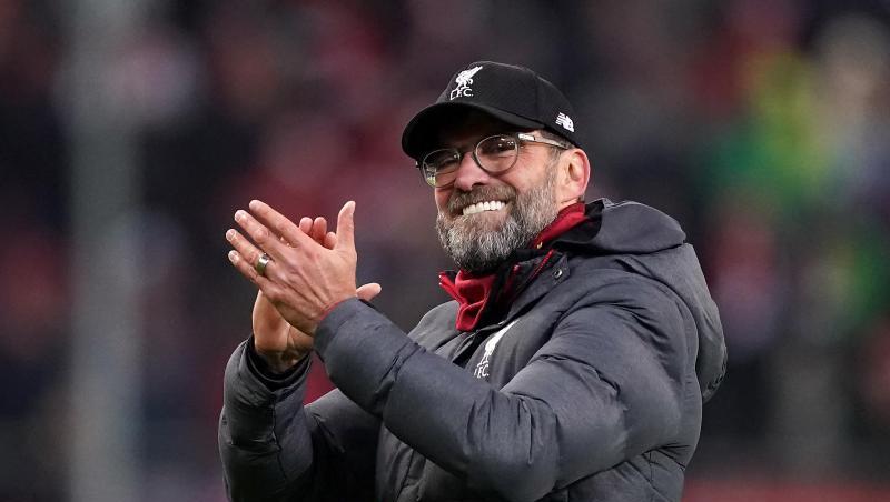 Jürgen Klopp aus Deutschland, Trainer von FC Liverpool, feiert den Sieg. Foto: John Walton/PA Wire/dpa Jürgen Klopp aus Deutschland, Trainer von FC Liverpool, feiert den Sieg. Foto: John Walton/PA Wire/dpa