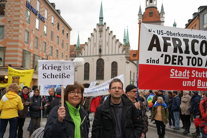 Die Bilder zur Demonstration gegen die Sicherheitskonferenz in München...