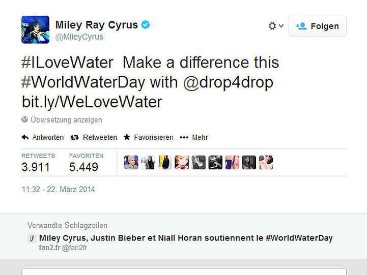 Tweets wie dieser von Miley Cyrus sollen künftig übersichtlicher werden