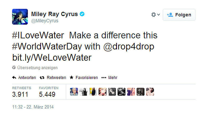 Tweets wie dieser von Miley Cyrus sollen künftig übersichtlicher werden Tweets wie dieser von Miley Cyrus sollen künftig übersichtlicher werden