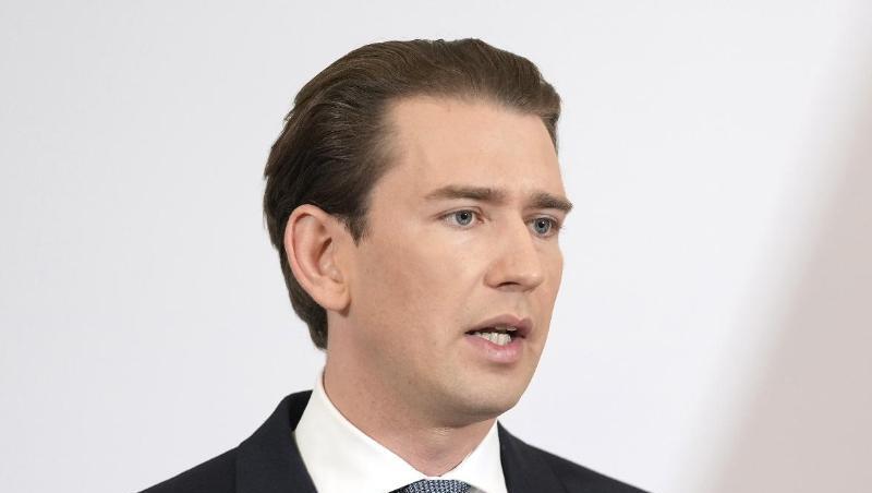 Bundeskanzler Sebastian Kurz gibt im Kanzleramt in Wien ein Statement zur Regierungskrise.