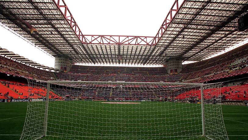 Das Giuseppe-Meazza-Stadion in Mailand: Hier findet am 28. Mai das Endspiel der Champions League statt. Das Giuseppe-Meazza-Stadion in Mailand: Hier findet am 28. Mai das Endspiel der Champions League statt.
