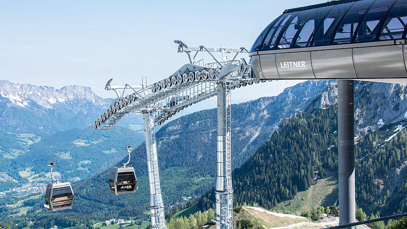 Die Jennerbahn in den Berchtesgadener Alpen.
