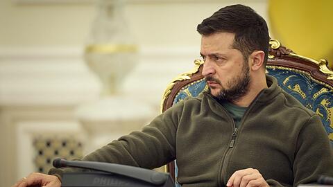 Der ukrainische Präsident Wolodymyr Selenskyj in Kiew.