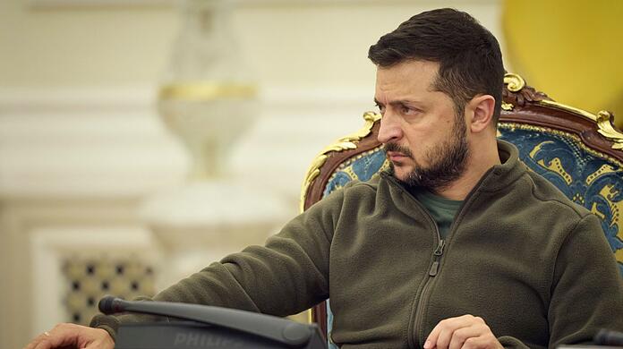 Der ukrainische Präsident Wolodymyr Selenskyj in Kiew.