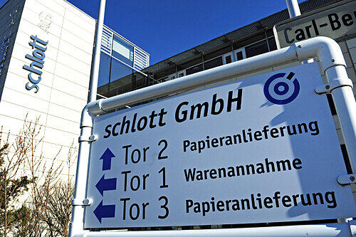 Das Firmengebäude der Druckerei Schlott in Freudenstadt. Der Firma aus dem Schwarzwald droht die Insolvenz.
