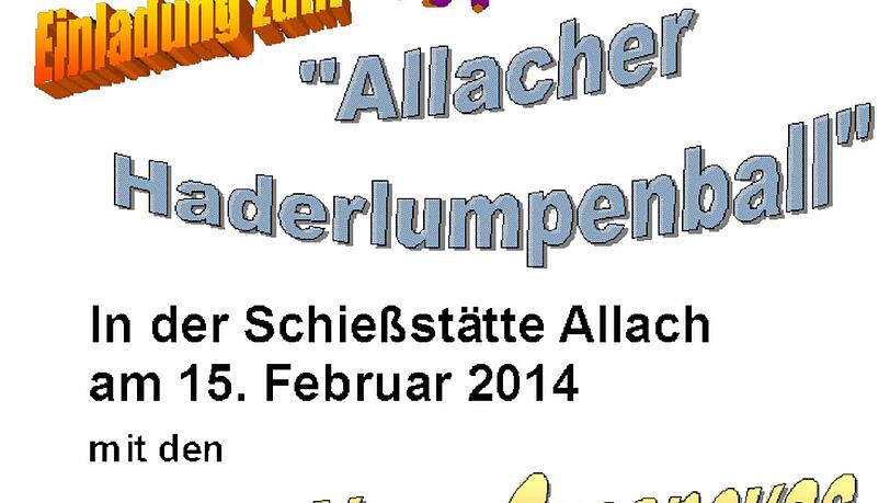 Dieser Flyer lädt zum Haderlumpenball. Dieser Flyer lädt zum Haderlumpenball.