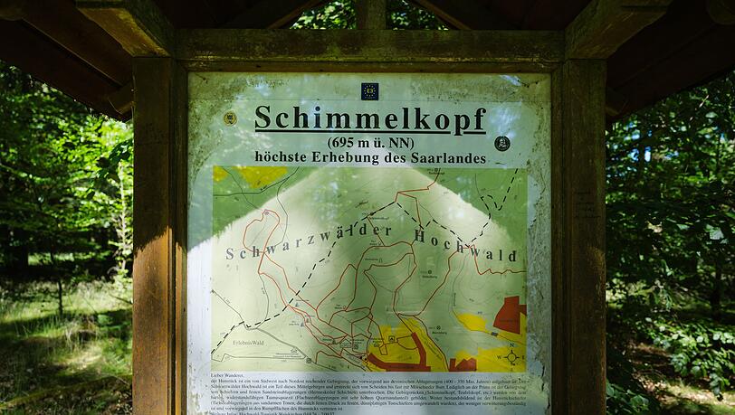 Jahrzehntelang war der Schimmelkopf die höchste natürliche Erhebung des Saarlandes. - bis 2005 neue, präzisere Messungen kamen.