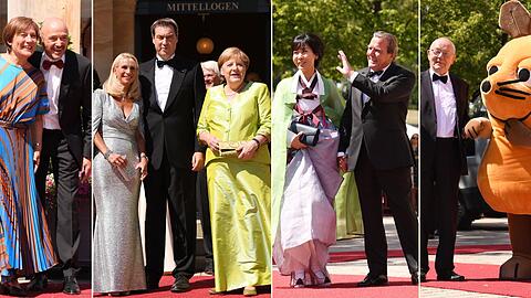 Reichlich Prominenz auf dem roten Teppich bei der Eröffnung der Richard-Wagner-Festspiele in Bayreuth.