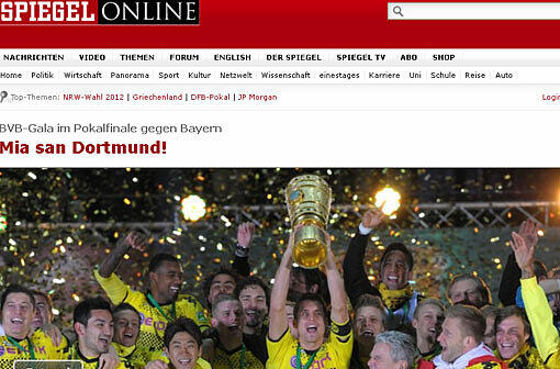 "Mia san Dortmund" titelt "spiegel.de" und spricht von einer BVB-Gala.