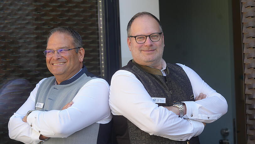 Die neuen Gesch&auml;ftsf&uuml;hrer der Aichaer Ambulanz: Michel Belcijan (l.) und Ralf Kuchenbuch.