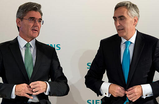Der Neue und der Alte. Joe Kaeser (links) und Peter Löscher