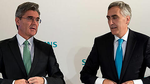 Der Neue und der Alte. Joe Kaeser (links) und Peter Löscher