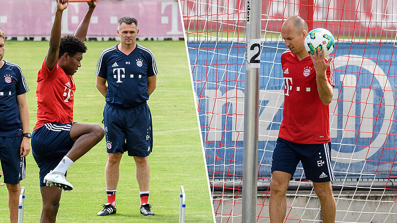 Sind wieder fit und bereit für einen Einsatz: David Alaba (l) und Arjen Robben.
