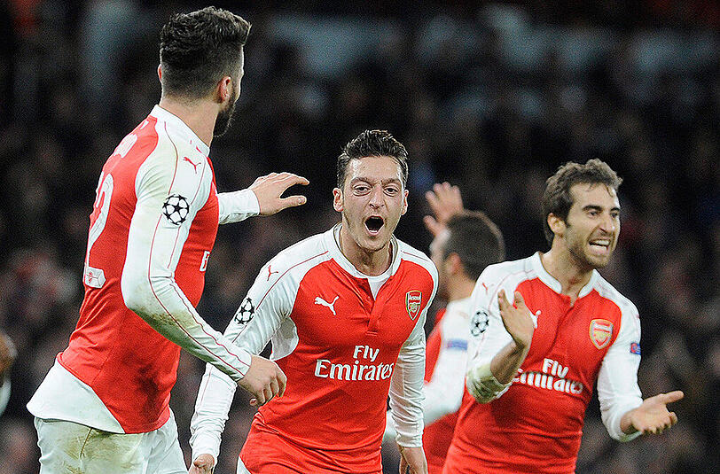 Auf Platz fünf landet der FC Arsenal mit Mesut Özil und Peer Mertesacker. Aktueller Wert: 2,1 Milliarden Dollar