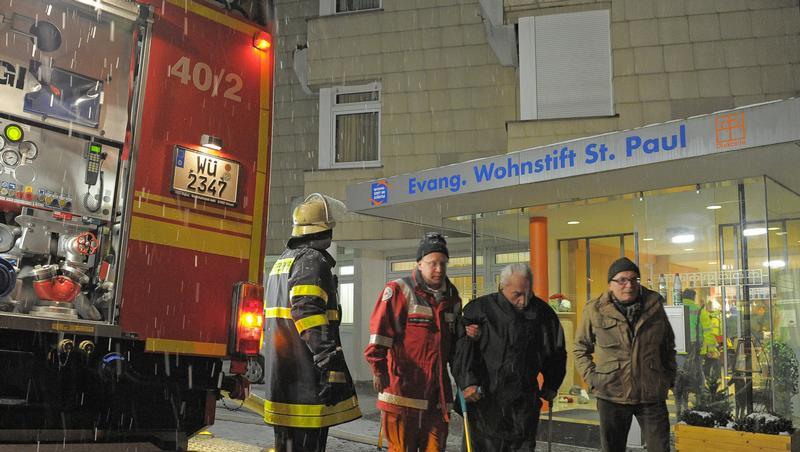 Drei Menschen starben bei dem Brand in einem Würzburger Altenheim Drei Menschen starben bei dem Brand in einem Würzburger Altenheim