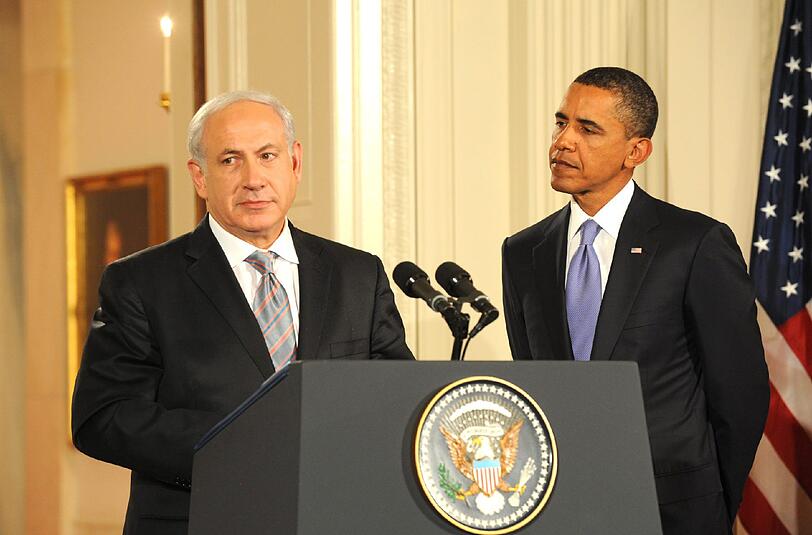 Barack Obama (r.) kann die Sorgen von Benjamin Netanjahu verstehen, dennoch sieht er den Atom-Deal mit dem Iran als "einmalige Chance im Leben".