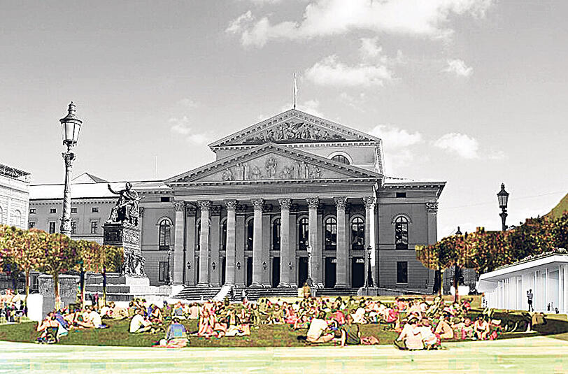 So sieht der Entwurf des Münchner Kunstvereins für den Max-Josephs-Platz aus.