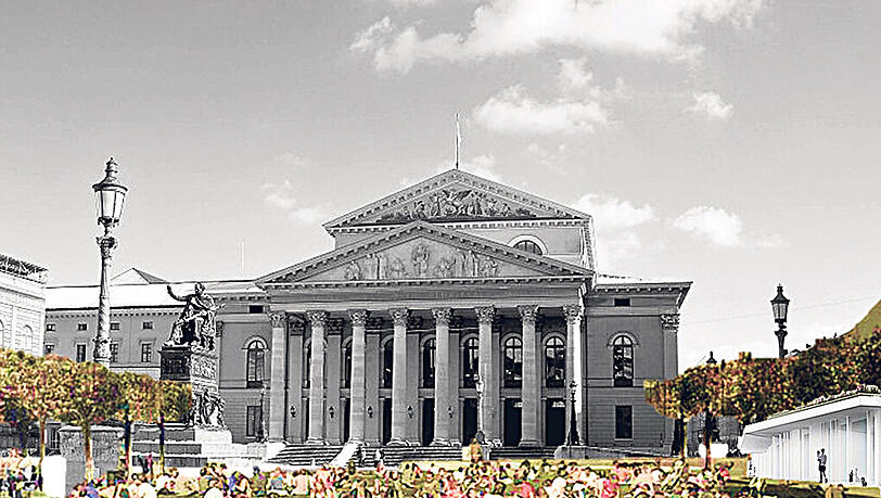So sieht der Entwurf des Münchner Kunstvereins für den Max-Josephs-Platz aus. So sieht der Entwurf des Münchner Kunstvereins für den Max-Josephs-Platz aus.