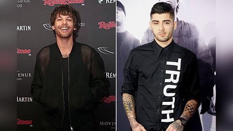 Louis Tomlinson (l.) und Zayn Malik waren gemeinsam in der Band One Direction.