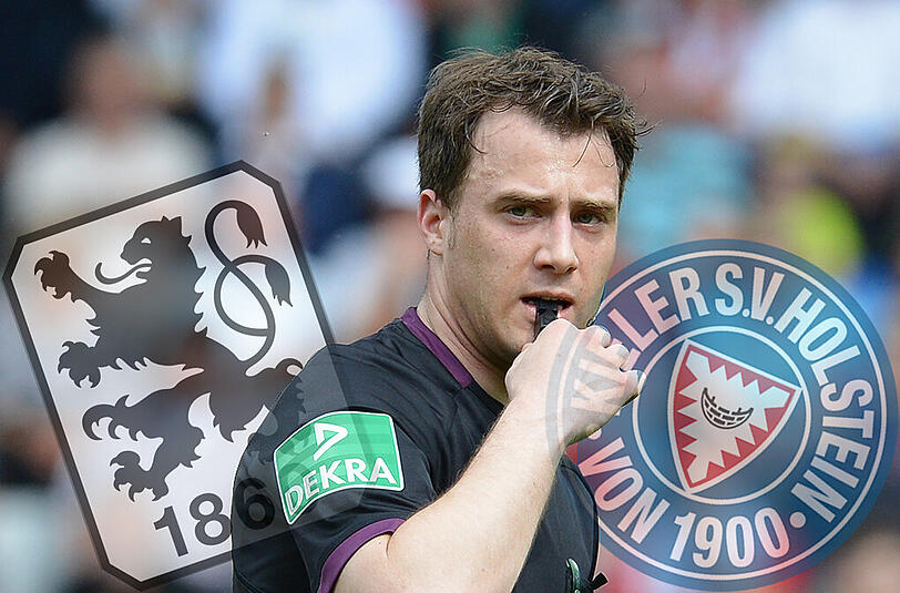 Felix Zwayer pfeift die Partie des TSV 1860 München gegen Holstein Kiel.