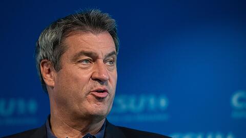 Markus Söder, CSU-Vorsitzender und Ministerpräsident von Bayern, spricht.