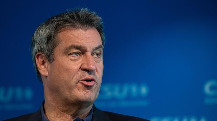 Markus Söder, CSU-Vorsitzender und Ministerpräsident von Bayern, spricht.