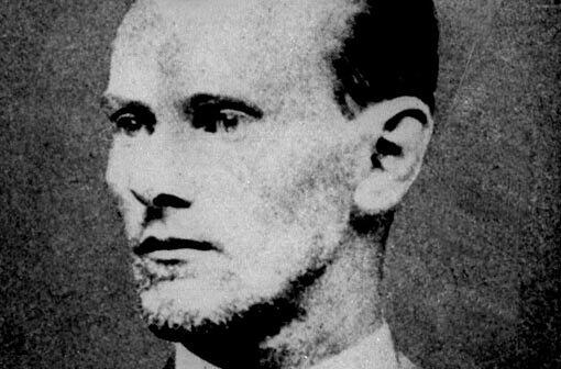 Jesse James, der berühmte Eisenbahn-Räuber (Foto von 1875). Zwei Männer haben in bester Western-Gangster-Manier einen Regionalexpress überfallen
