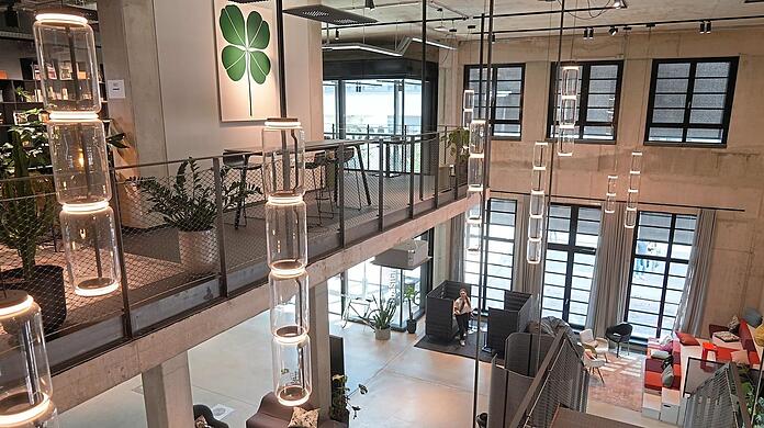 Die Design Offices in der "Macherei": mit Kissenecke und Glückskleeblatt.