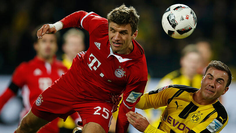 Wer landet am Ende der neuen Saison ganz oben? Zweikampf zwischen Bayerns Thomas Müller und Mario Götze von Borussia Dortmund. Wer landet am Ende der neuen Saison ganz oben? Zweikampf zwischen Bayerns Thomas Müller und Mario Götze von Borussia Dortmund.