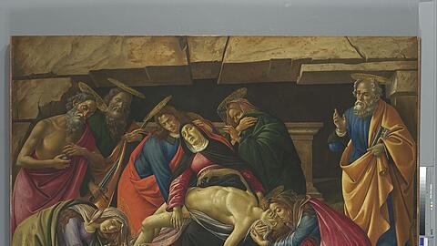 Stopp: Auf die großformatige &bdquo;Beweinung Christi&ldquo; mussten die Frankfurter für ihre große Botticelli-Ausstellung verzichten. Und sie haben&rsquo;s akzeptiert.
