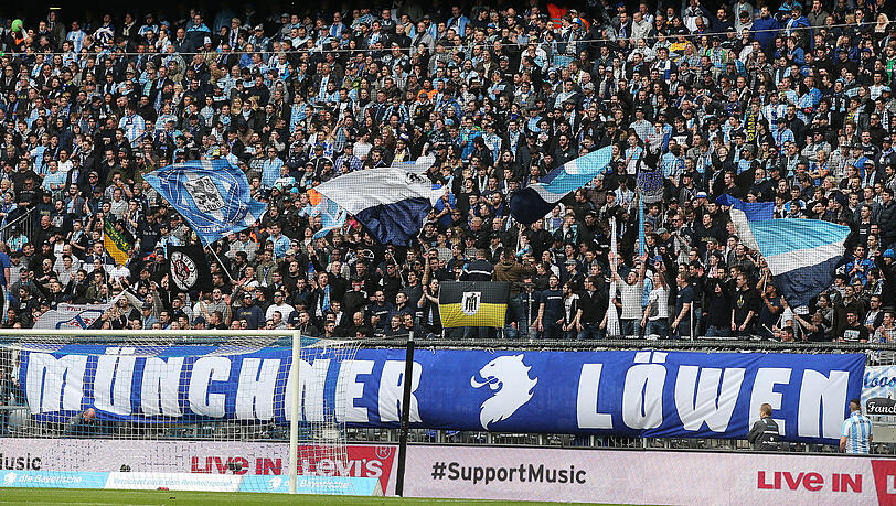 Wollen sich in der Regionalliga benehmen: Die Sechzig-Ultras "Münchner Löwen". Wollen sich in der Regionalliga benehmen: Die Sechzig-Ultras "Münchner Löwen".