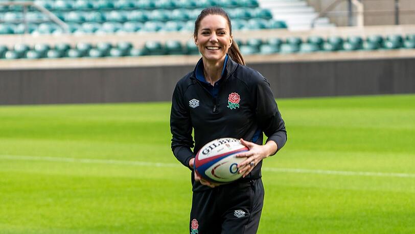 Prinzessin Kate ist seit 2022 Schirmherrin der englischen Rugby League. Prinzessin Kate ist seit 2022 Schirmherrin der englischen Rugby League.