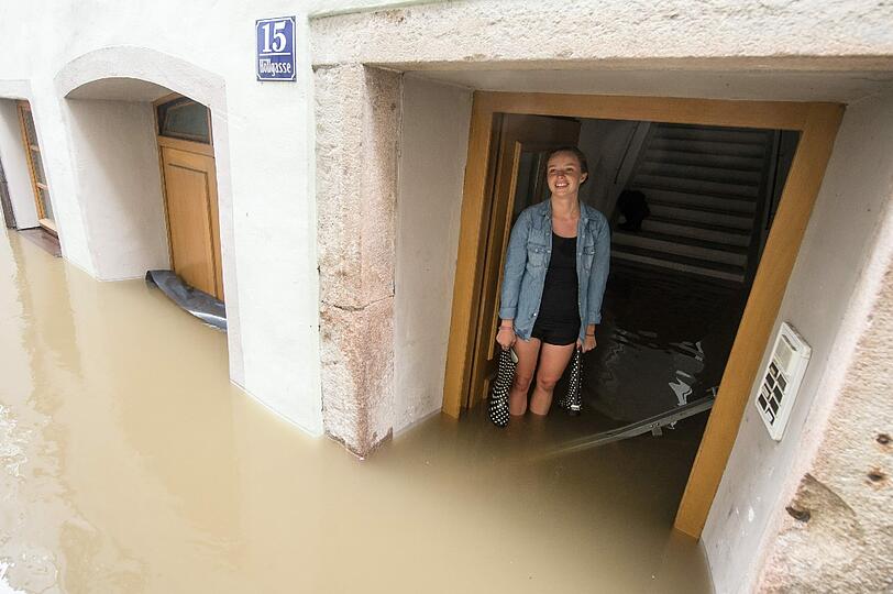 Der Pegelstand der Donau in Passau steigt und steigt. Die Bilder der Überflutung aus der Altstadt.
