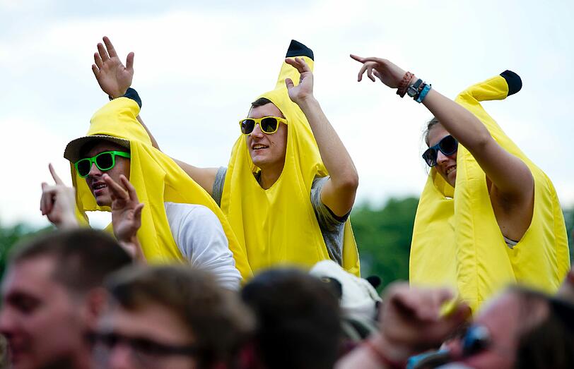 Im Park hingegen ist es "Beanutbutter, Jelly-Time". Drei Bananen schlagen einen Frosch. Punkt für den Park.