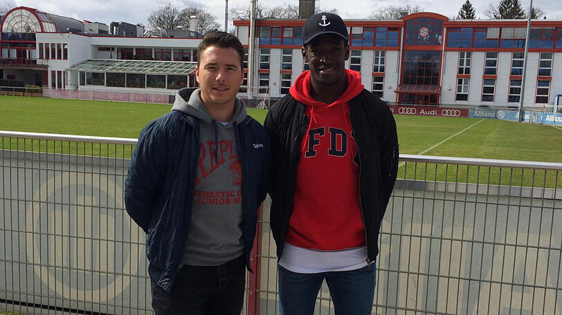 Kwasi Okyere Wriedt mit AZ-Reporter Maximilian Koch.