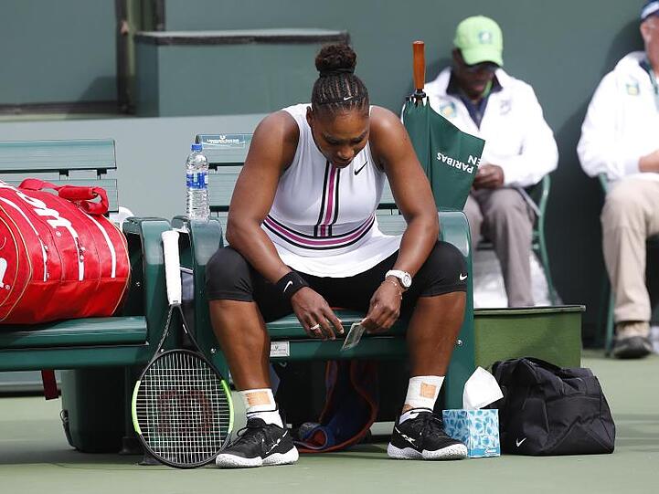 Erschöpft: Serena Williams in Indian Wells.